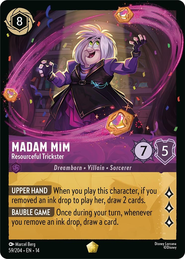 Image for Madam Mim - Resourceful Trickster (59/204) (Hyperia City) (14) - Disney Lorcana