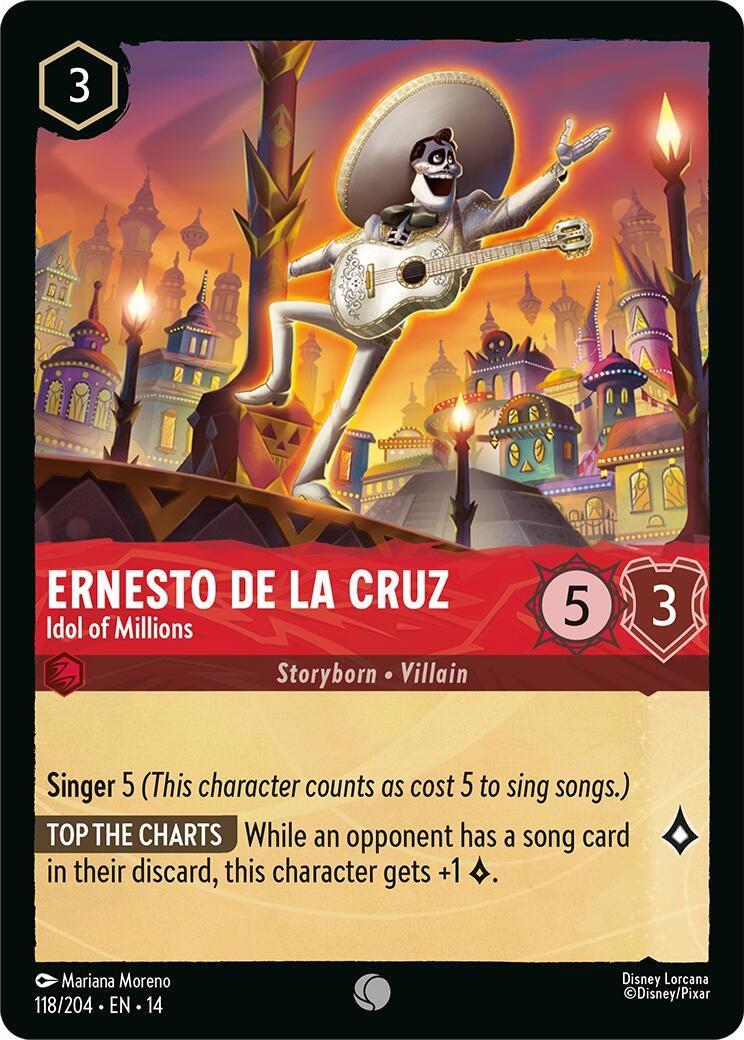 Image for Ernesto de la Cruz - Idol of Millions (118/204) (Hyperia City) (14) - Disney Lorcana
