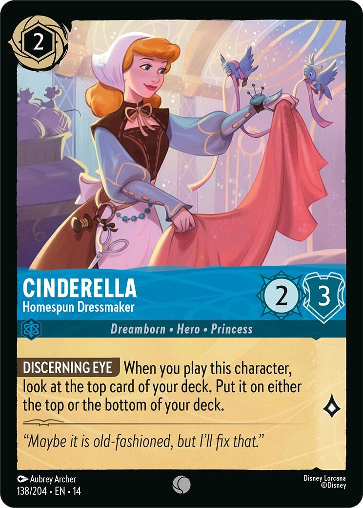 Image for Cinderella - Homespun Dressmaker (138/204) (Hyperia City) (14) - Disney Lorcana