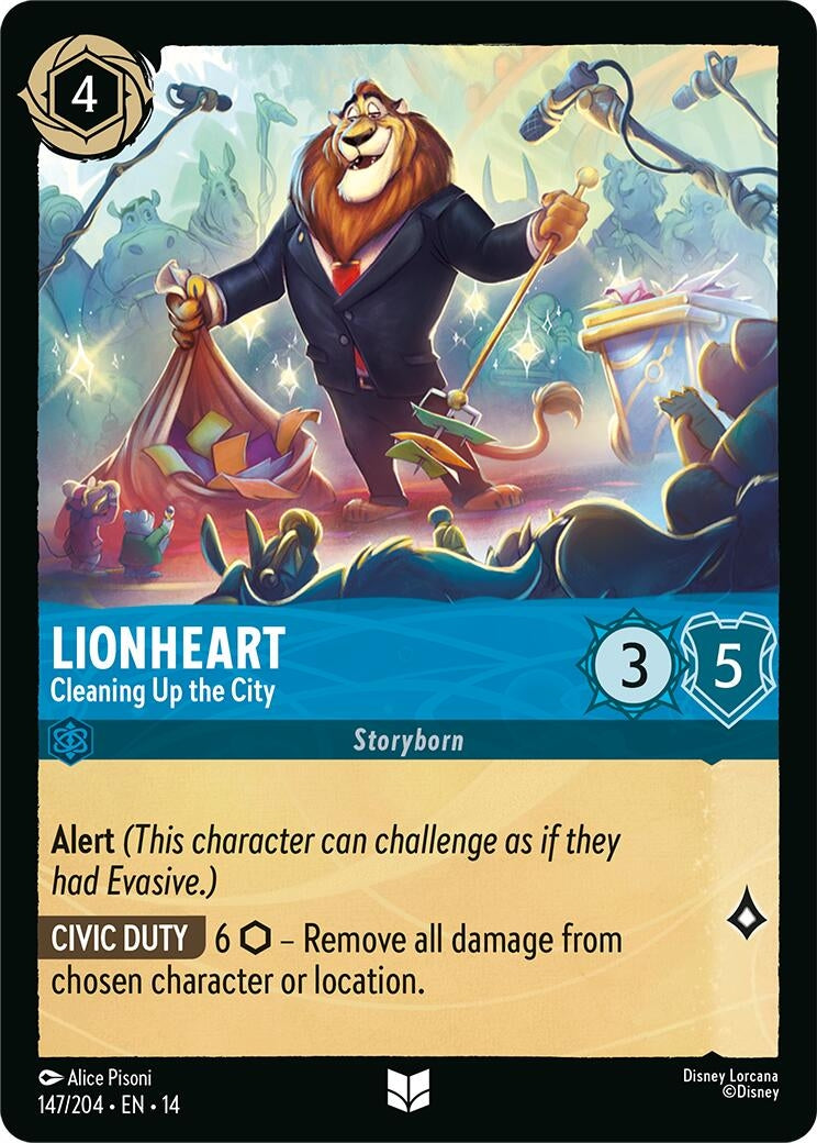 Image for Lionheart - Cleaning Up the City (147/204) (Hyperia City) (14) - Disney Lorcana