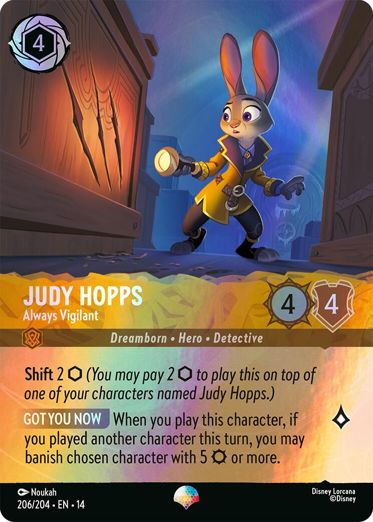 Image for Judy Hopps - Always Vigilant (Epic) (206/204) (Hyperia City) (14) - Disney Lorcana