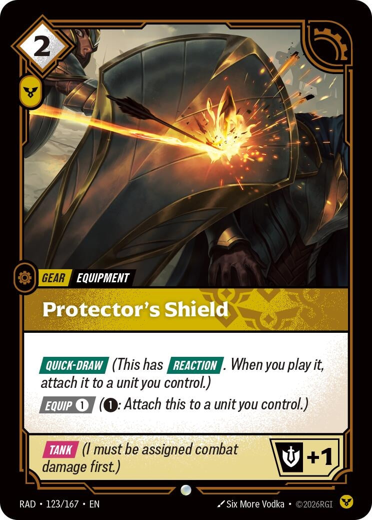 Image for Protector's Shield (123/167) (Radiance) (RAD) - Riftbound: League of Legends Trading Card Game