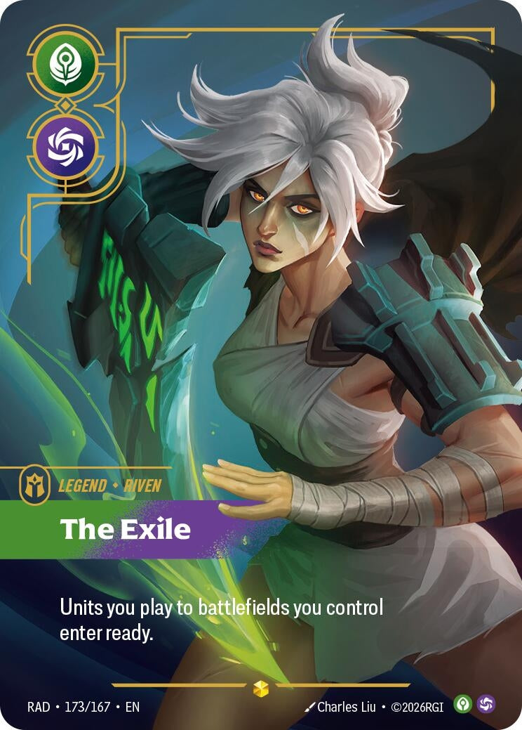 Image for Riven, The Exile (Overnumbered) (173/167) (Radiance) (RAD) - Riftbound: League of Legends Trading Card Game