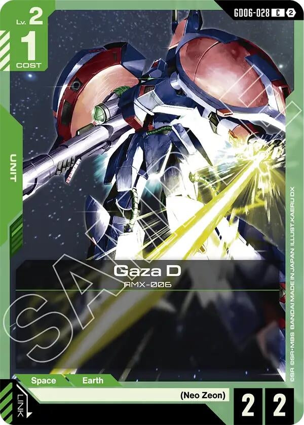 Image for Gaza D (GD06-028) (Stardust Trails) (GD06) - Gundam Card Game
