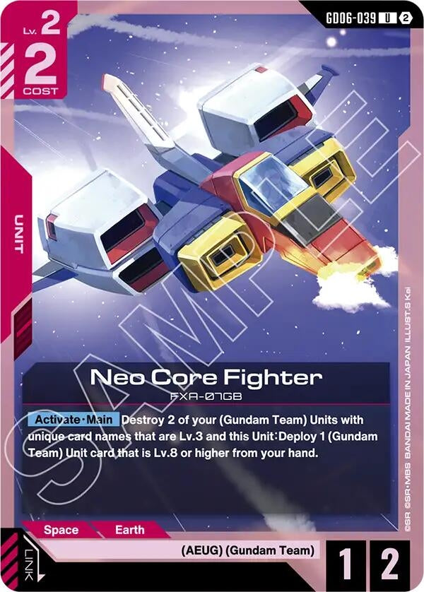 Image for Neo Core Fighter (GD06-039) (Stardust Trails) (GD06) - Gundam Card Game