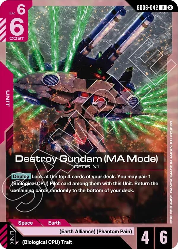 Image for Destroy Gundam (MA Mode) (GD06-042) (Stardust Trails) (GD06) - Gundam Card Game