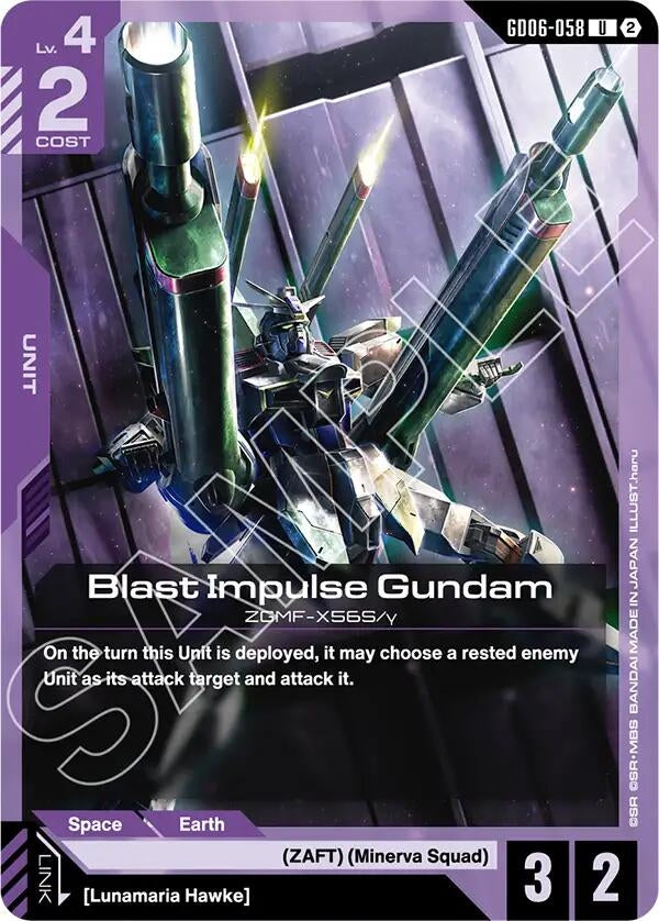 Image for Blast Impulse Gundam (GD06-058) (Stardust Trails) (GD06) - Gundam Card Game