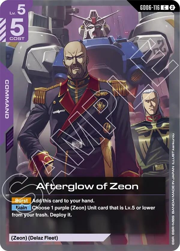 Image for Afterglow of Zeon (GD06-116) (Stardust Trails) (GD06) - Gundam Card Game