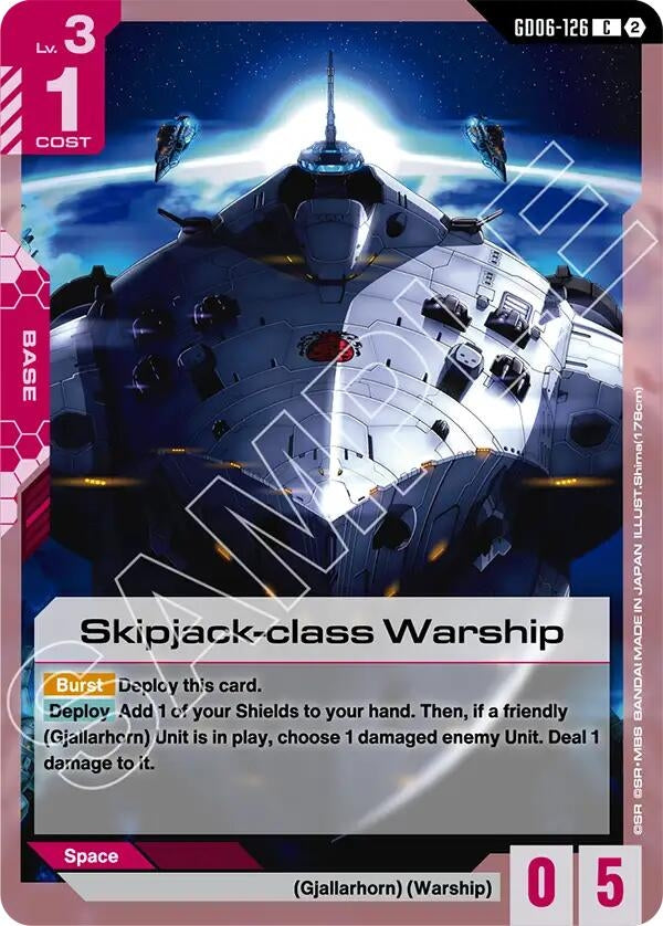 Image for Skipjack-class Warship (GD06-126) (Stardust Trails) (GD06) - Gundam Card Game