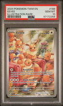 PSA 10 - EEVEE ILLUSTRATION RARE 2024 POKEMON TWM EN-TWILIGHT MASQUERADE
