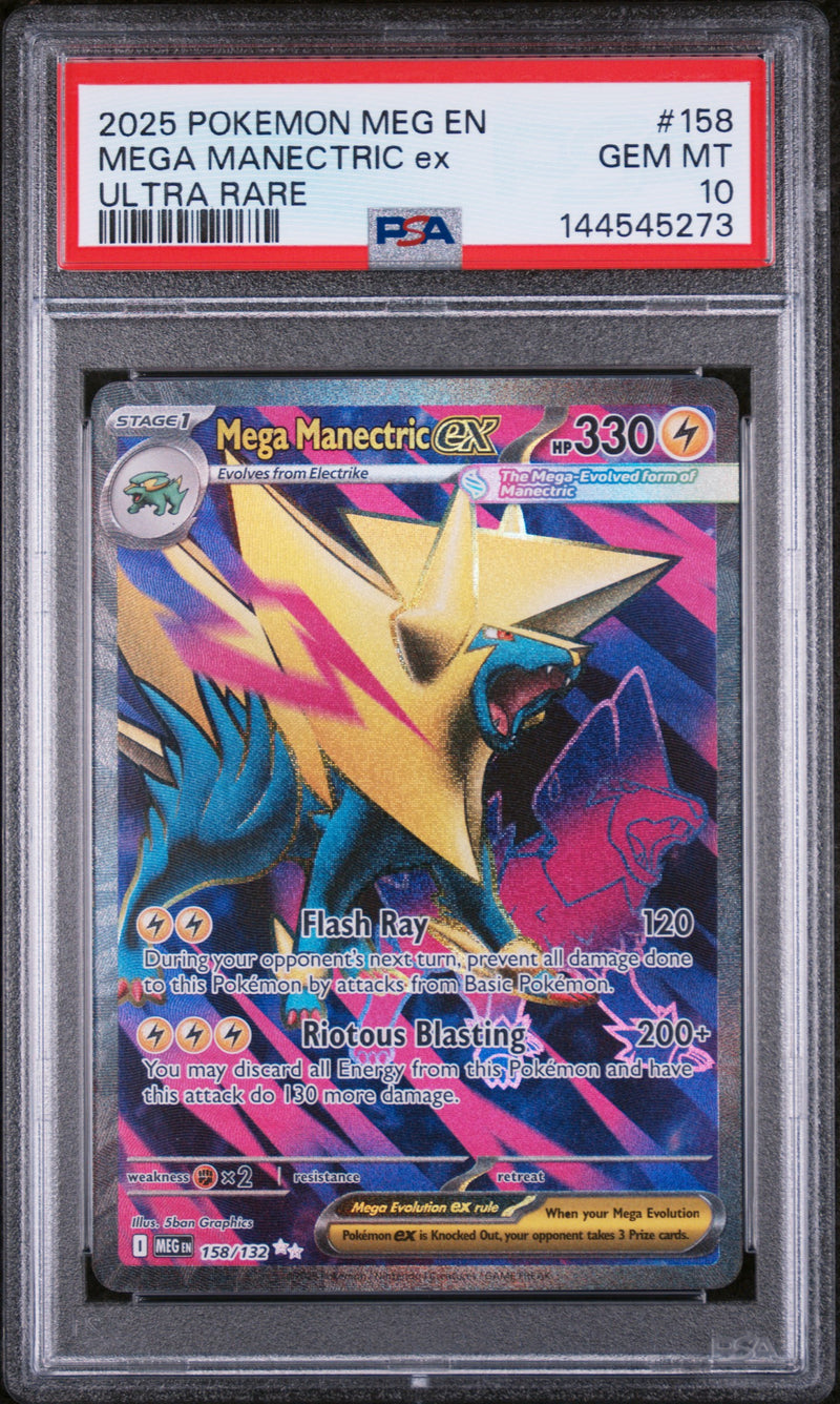 PSA 10 - MEGA MANECTRIC ex ULTRA RARE 2025 POKEMON MEG EN-MEGA EVOLUTION