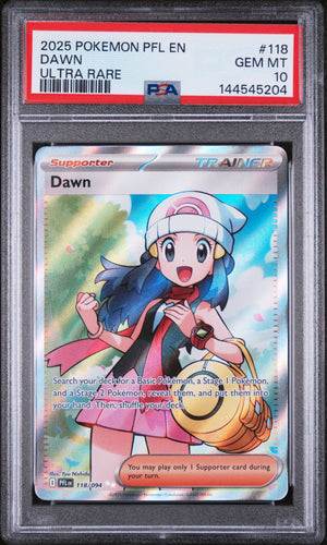 PSA 10 - DAWN ULTRA RARE 2025 POKEMON PFL EN-PHANTASMAL FLAMES