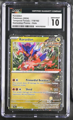 *** CGC GEM MINT 10***2024 Pokémon Temporal Forces Koraidon Gamestop Promo