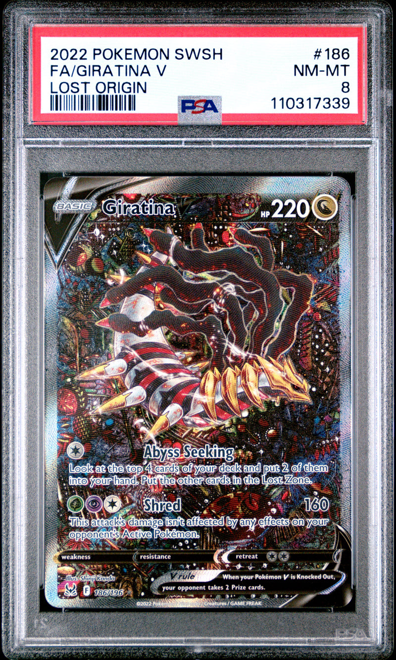 PSA 8 - FA/GIRATINA V LOST ORIGIN 2022 POKEMON SWORD & SHIELD LOST ORIGIN