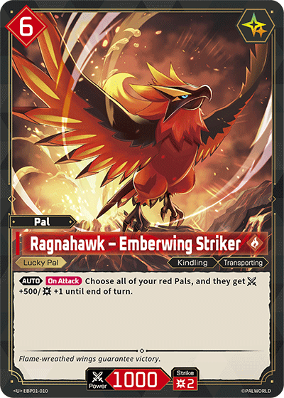 Image for Ragnahawk – Emberwing Striker (EBP01-010) (Booster Pack "Dawn of Palpagos") (EBP01) - Palworld Official Card Game