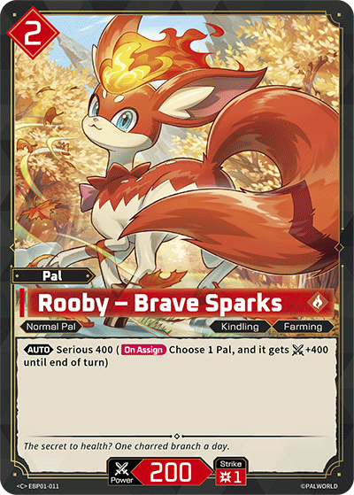 Image for Rooby – Brave Sparks (EBP01-011) (Booster Pack "Dawn of Palpagos") (EBP01) - Palworld Official Card Game
