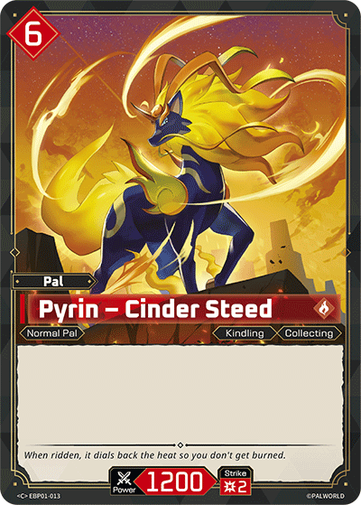 Image for Pyrin – Cinder Steed (EBP01-013) (Booster Pack "Dawn of Palpagos") (EBP01) - Palworld Official Card Game