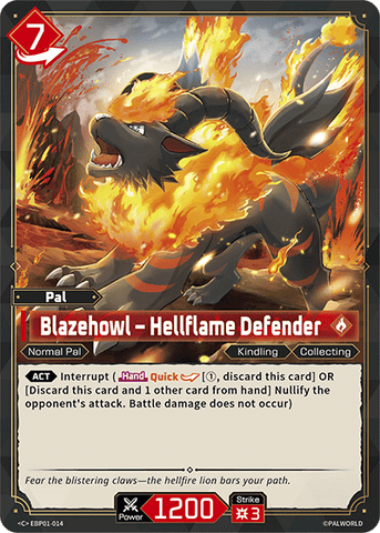 Image for Blazehowl – Hellflame Defender (EBP01-014) (Booster Pack "Dawn of Palpagos") (EBP01) - Palworld Official Card Game