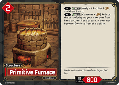 Image for Primitive Furnace (EBP01-016) (Booster Pack "Dawn of Palpagos") (EBP01) - Palworld Official Card Game
