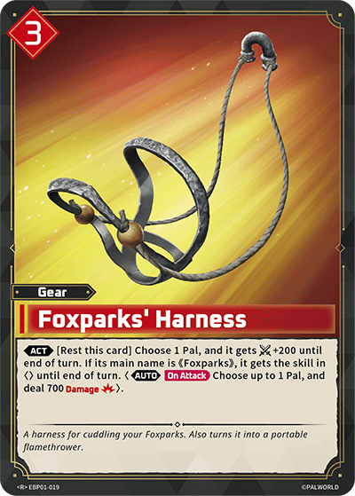 Image for Foxparks' Harness (EBP01-019) (Booster Pack "Dawn of Palpagos") (EBP01) - Palworld Official Card Game