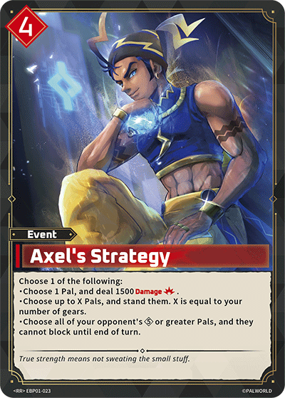 Image for Axel's Strategy (EBP01-023) (Booster Pack "Dawn of Palpagos") (EBP01) - Palworld Official Card Game