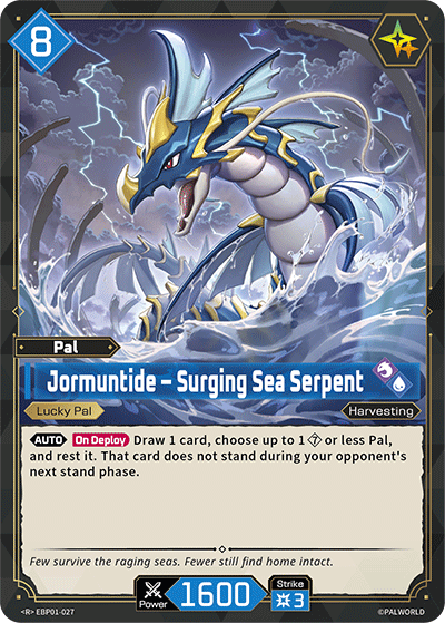 Image for Jormuntide – Surging Sea Serpent (EBP01-027) (Booster Pack "Dawn of Palpagos") (EBP01) - Palworld Official Card Game
