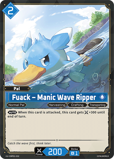 Image for Fuack – Manic Wave Ripper (EBP01-032) (Booster Pack "Dawn of Palpagos") (EBP01) - Palworld Official Card Game