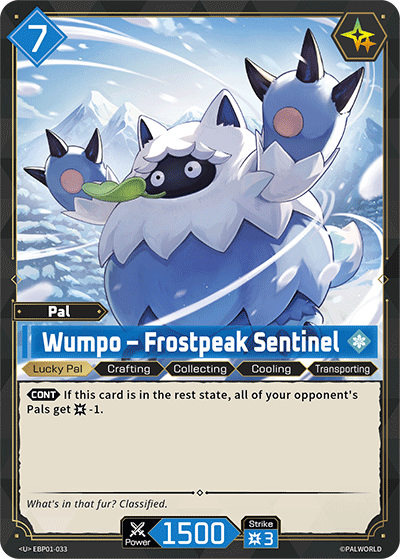 Image for Wumpo – Frostpeak Sentinel (EBP01-033) (Booster Pack "Dawn of Palpagos") (EBP01) - Palworld Official Card Game