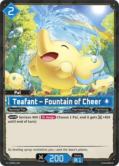 Image for Teafant – Fountain of Cheer (EBP01-034) (Booster Pack "Dawn of Palpagos") (EBP01) - Palworld Official Card Game