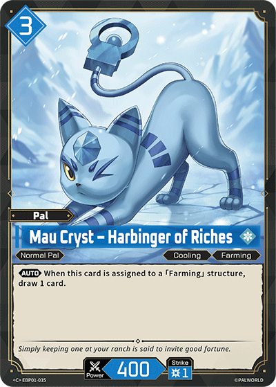 Image for Mau Cryst – Harbinger of Riches (EBP01-035) (Booster Pack "Dawn of Palpagos") (EBP01) - Palworld Official Card Game