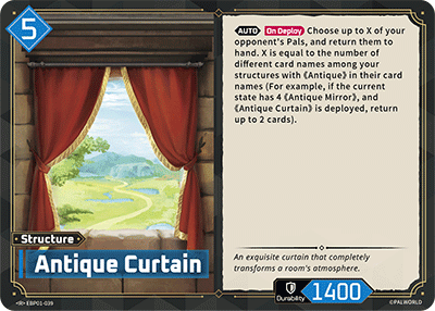 Image for Antique Curtain (EBP01-039) (Booster Pack "Dawn of Palpagos") (EBP01) - Palworld Official Card Game