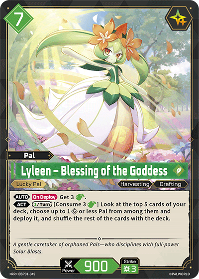 Image for Lyleen – Blessing of the Goddess (EBP01-049) (Booster Pack "Dawn of Palpagos") (EBP01) - Palworld Official Card Game