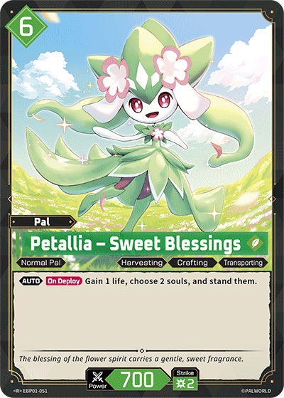 Image for Petallia – Sweet Blessings (EBP01-051) (Booster Pack "Dawn of Palpagos") (EBP01) - Palworld Official Card Game