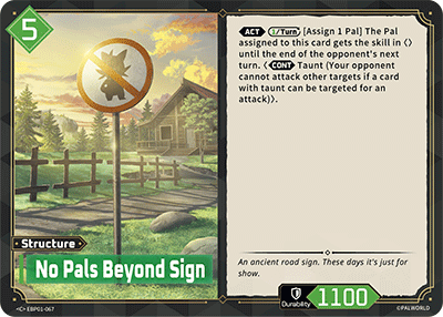 Image for No Pals Beyond Sign (EBP01-067) (Booster Pack "Dawn of Palpagos") (EBP01) - Palworld Official Card Game