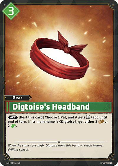 Image for Digtoise's Headband (EBP01-068) (Booster Pack "Dawn of Palpagos") (EBP01) - Palworld Official Card Game