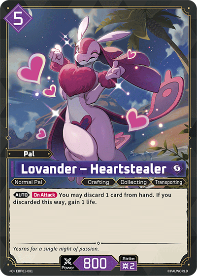 Image for Lovander – Heartstealer (EBP01-081) (Booster Pack "Dawn of Palpagos") (EBP01) - Palworld Official Card Game