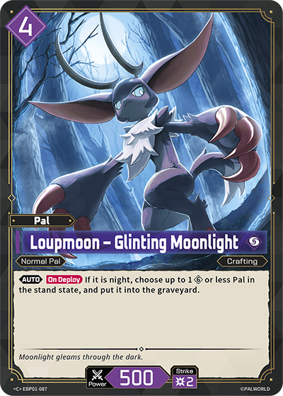 Image for Loupmoon – Glinting Moonlight (EBP01-087) (Booster Pack "Dawn of Palpagos") (EBP01) - Palworld Official Card Game
