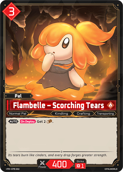 Image for Flambelle – Scorching Tears (EPR-002) (PR Cards (2026)) (PR2026) - Palworld Official Card Game