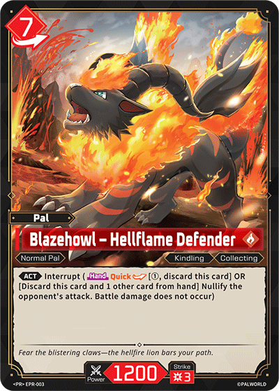 Image for Blazehowl – Hellflame Defender (EPR-003) (PR Cards (2026)) (PR2026) - Palworld Official Card Game