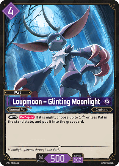 Image for Loupmoon – Glinting Moonlight (EPR-009) (PR Cards (2026)) (PR2026) - Palworld Official Card Game