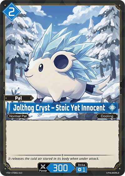 Image for Jolthog Cryst – Stoic Yet Innocent (ETD01-013) (Trial Deck "Dawn of Palpagos Red・Blue") (ETD01) - Palworld Official Card Game