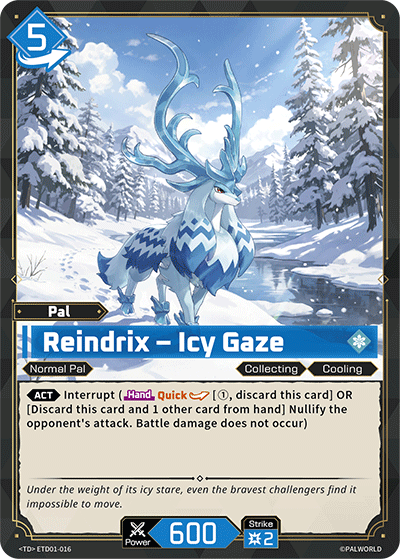 Image for Reindrix – Icy Gaze (ETD01-016) (Trial Deck "Dawn of Palpagos Red・Blue") (ETD01) - Palworld Official Card Game