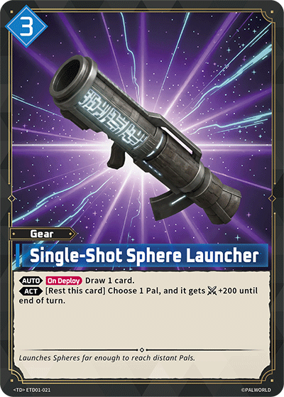 Image for Single-Shot Sphere Launcher (ETD01-021) (Trial Deck "Dawn of Palpagos Red・Blue") (ETD01) - Palworld Official Card Game