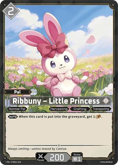 Image for Ribbuny – Little Princess (ETD01-024) (Trial Deck "Dawn of Palpagos Red・Blue") (ETD01) - Palworld Official Card Game