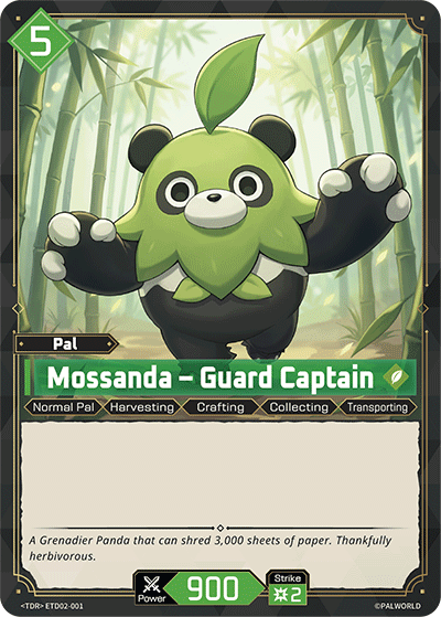 Image for Mossanda – Guard Captain (ETD02-001) (Trial Deck "Dawn of Palpagos Green・Purple") (ETD02) - Palworld Official Card Game