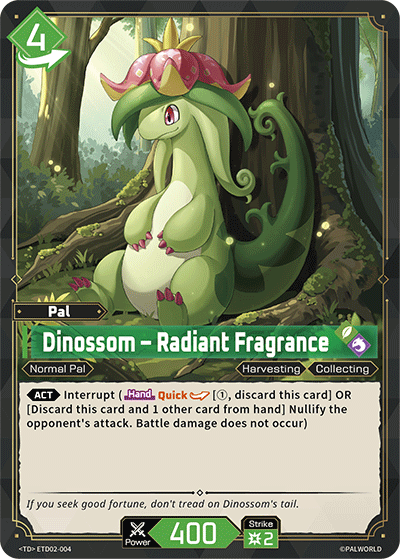 Image for Dinossom – Radiant Fragrance (ETD02-004) (Trial Deck "Dawn of Palpagos Green・Purple") (ETD02) - Palworld Official Card Game