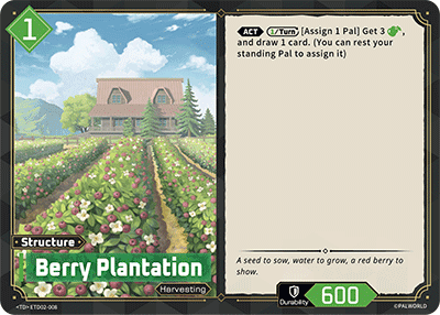 Image for Berry Plantation (ETD02-008) (Trial Deck "Dawn of Palpagos Green・Purple") (ETD02) - Palworld Official Card Game
