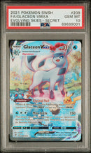 PSA 10 - FA/GLACEON VMAX EVOLVING SKIES-SECRET 2021 POKEMON SWORD & SHIELD EVOLVING SKIES