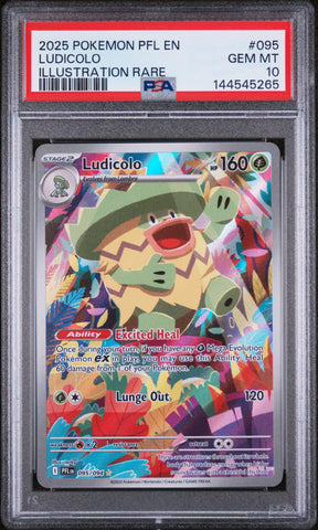 PSA 10 - LUDICOLO ILLUSTRATION RARE 2025 POKEMON PFL EN-PHANTASMAL FLAMES