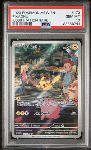 PSA 10 - PIKACHU ILLUSTRATION RARE 2023 POKEMON MEW EN-151